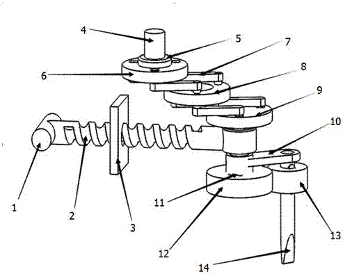 An extendable threaded fastener dismounting device