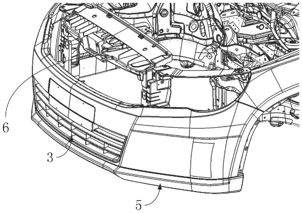 Pedestrian protection structure for automobile and automobile