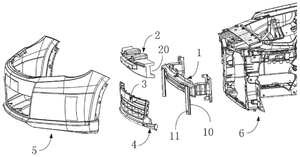 Pedestrian protection structure for automobile and automobile