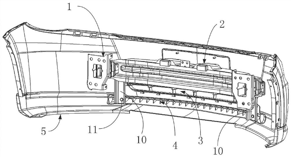 Pedestrian protection structure for automobile and automobile