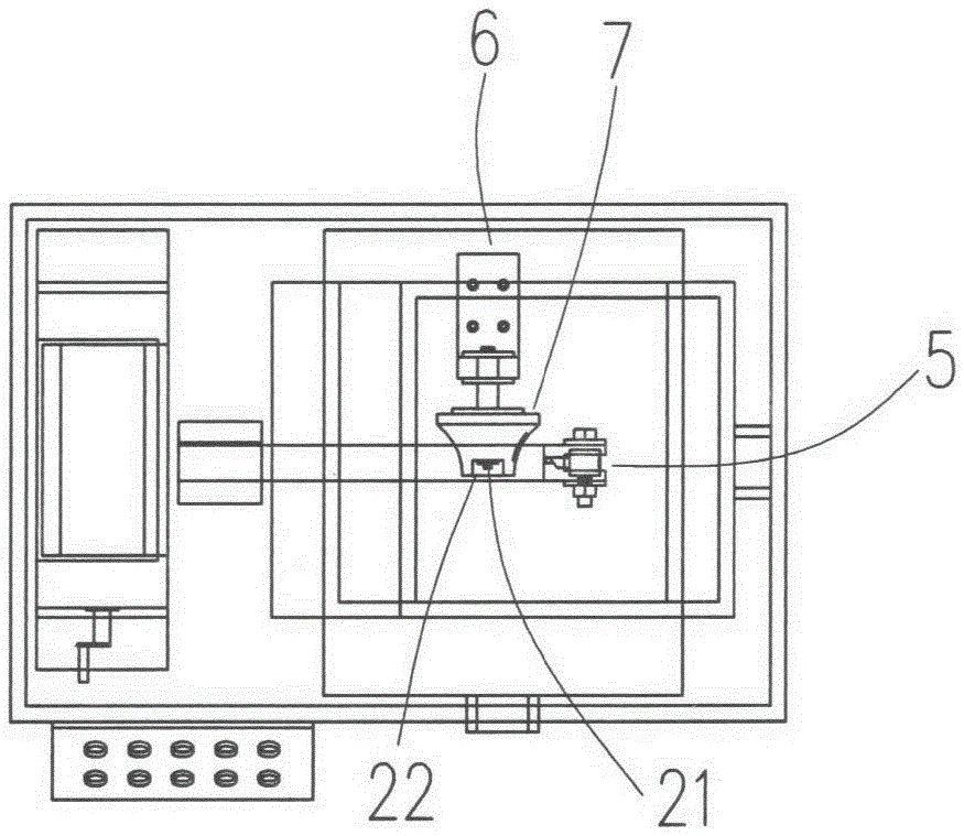 Improved structure of wire-cutting machine tool for graphite electrode curved surface projection precision machining