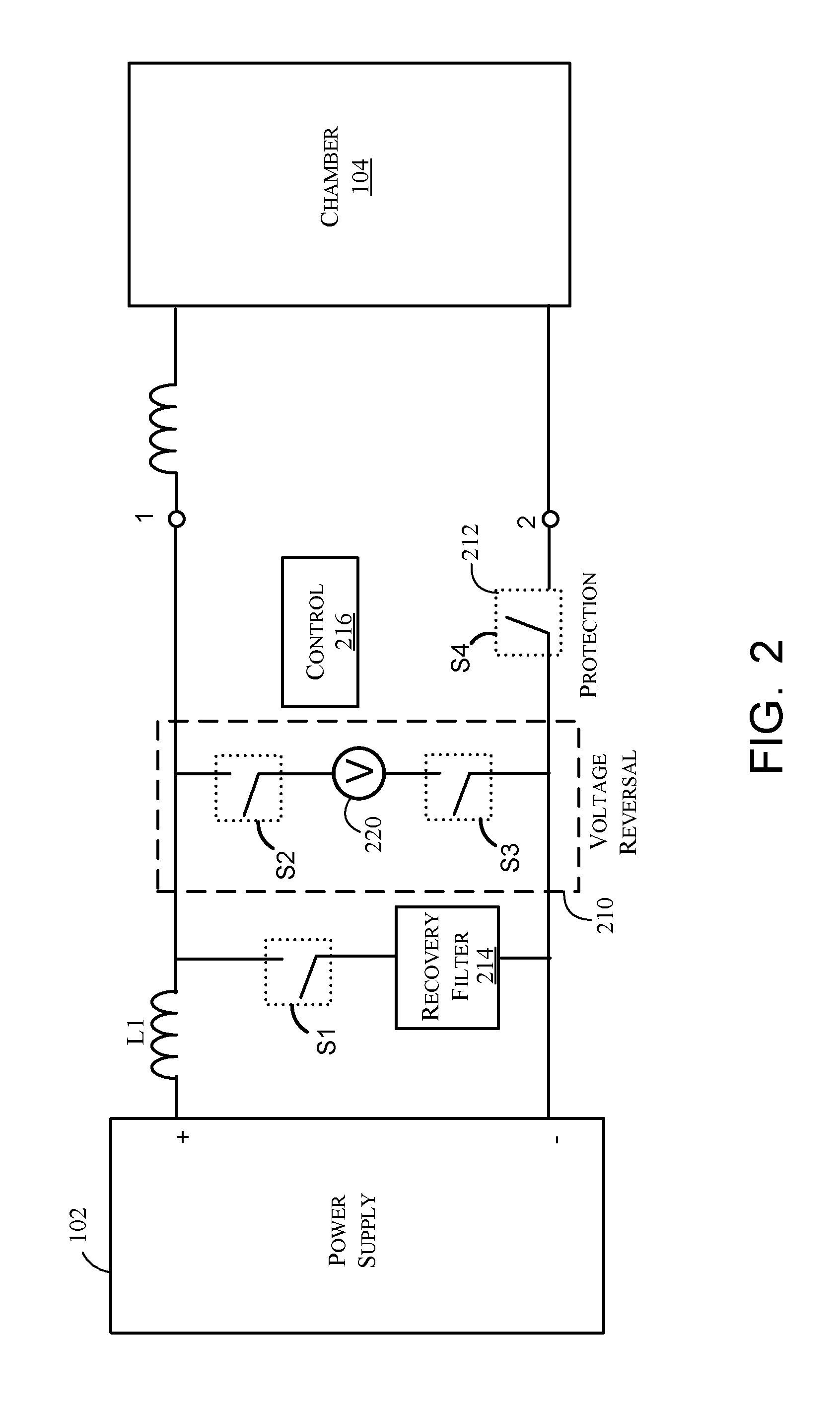 Arc management with voltage reversal and improved recovery