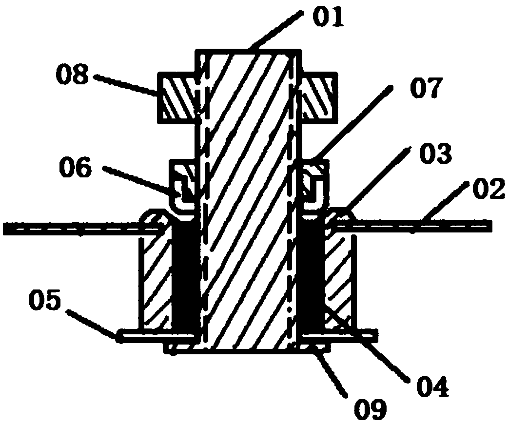 Storage battery pole sealing method