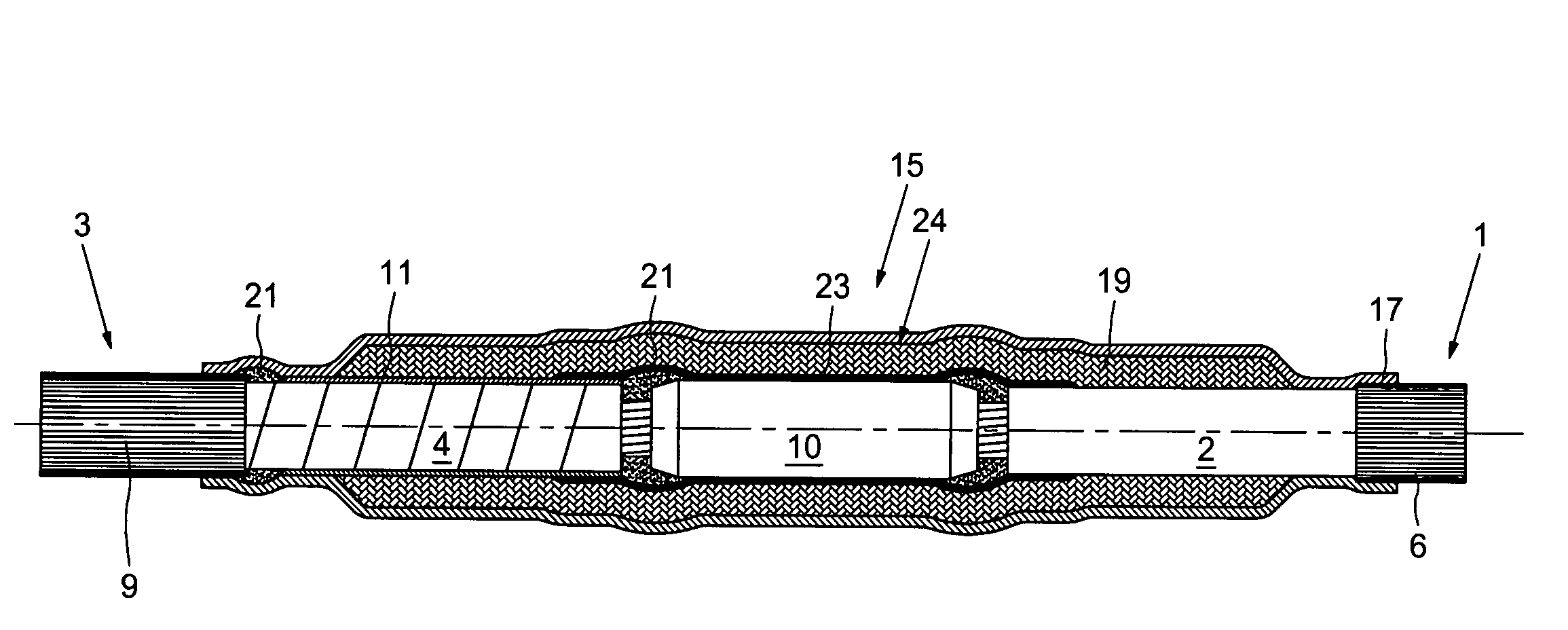 Protection device for power cables with impregnated-paper-based insulation