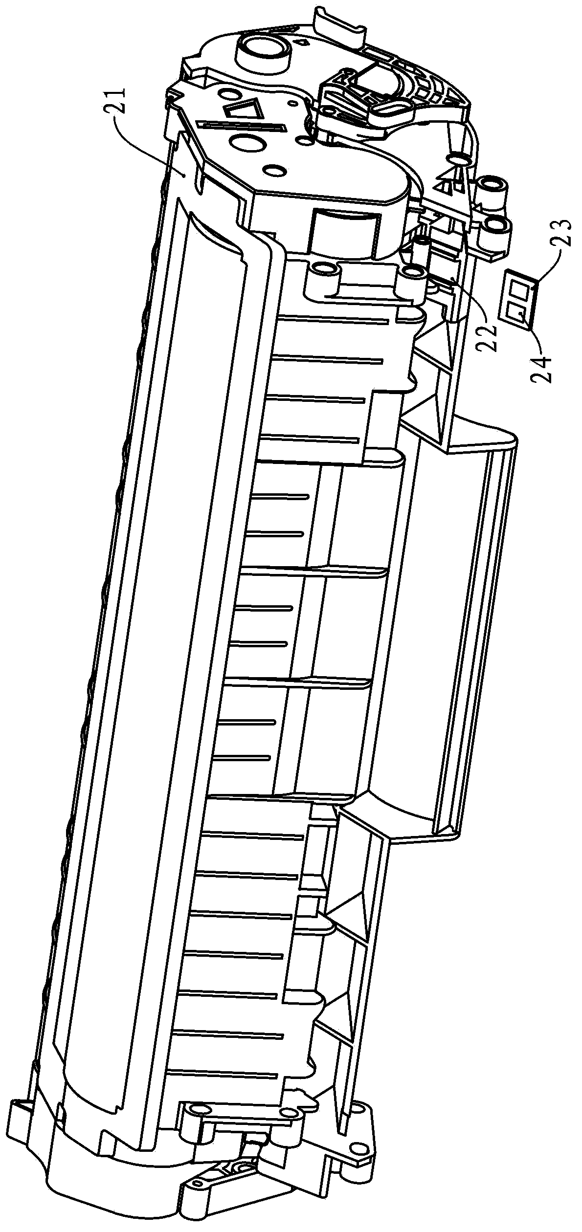 Data rewriting device for consumable chip and working method of data rewriting device