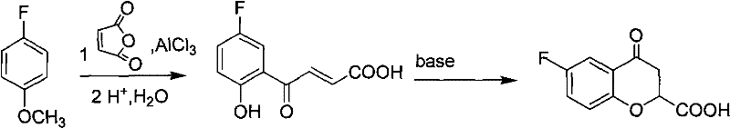 Preparation of 6-substituted-4-chromanone-2-carboxylic acid