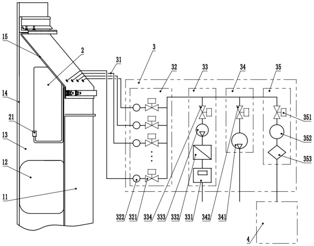 Oil-gas-free sealing protection system and protection method for external floating roof oil tank