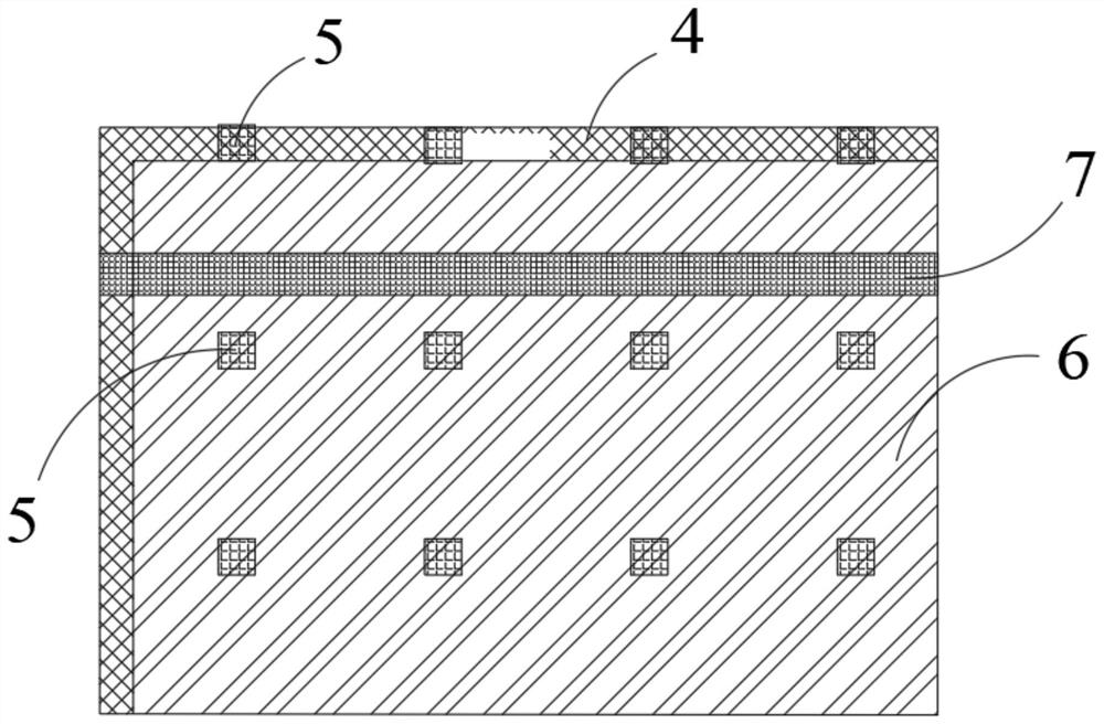 Lateral displacement resisting horizontal supporting structure for post-cast strip of super high-rise underground wall