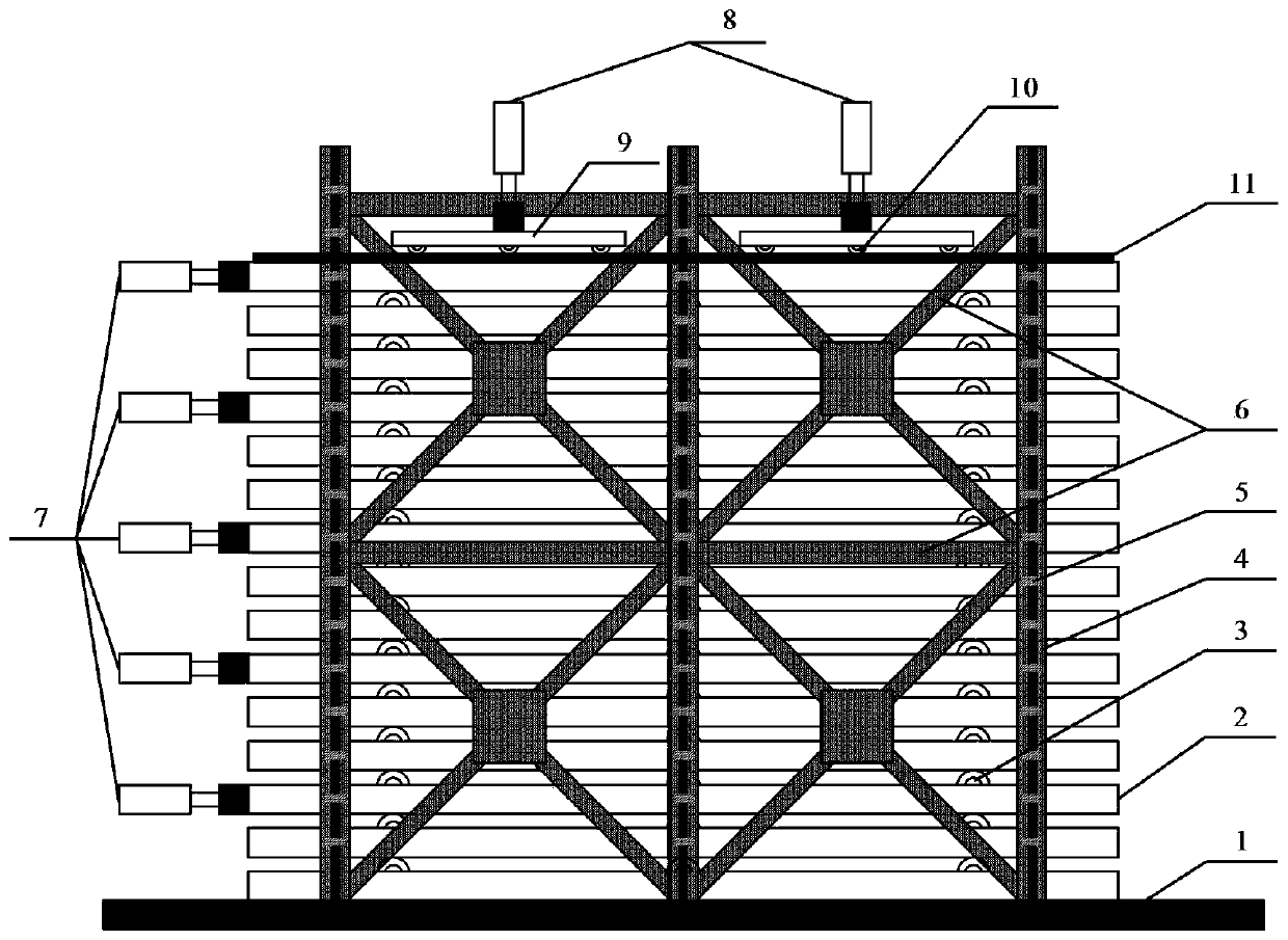 A large-scale quasi-static test device and method for soil-underground structure