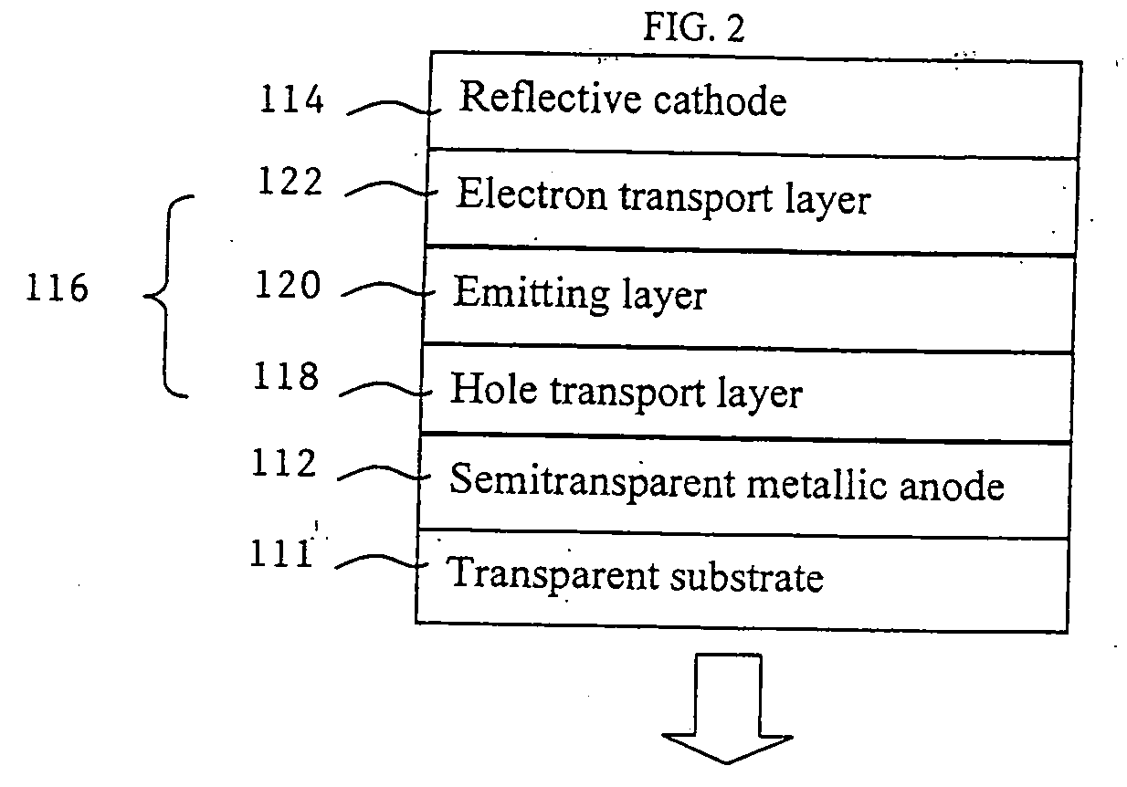 Metallic anode treated by carbon tetrafluoride plasma for organic light emitting device