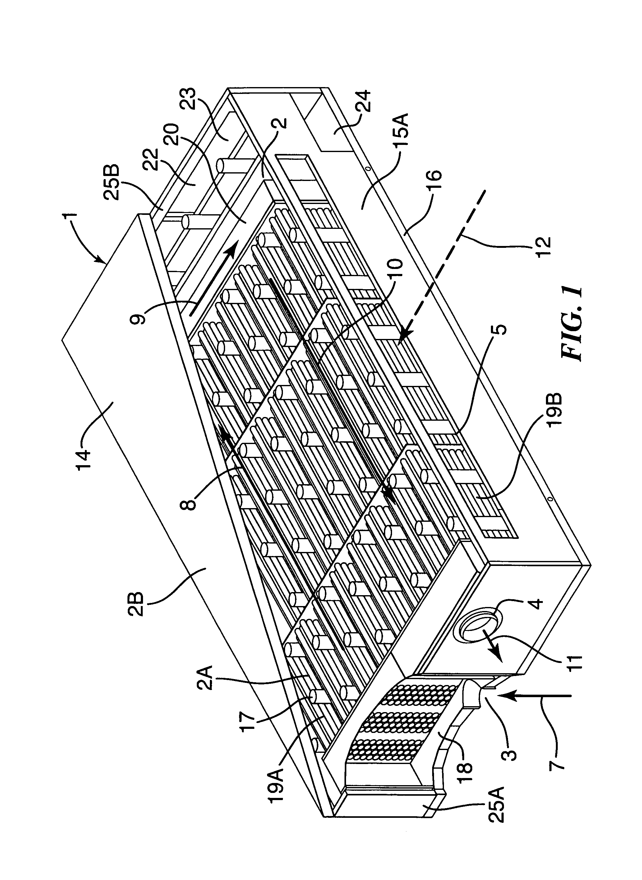 Fuel cell end unit with integrated heat exchanger