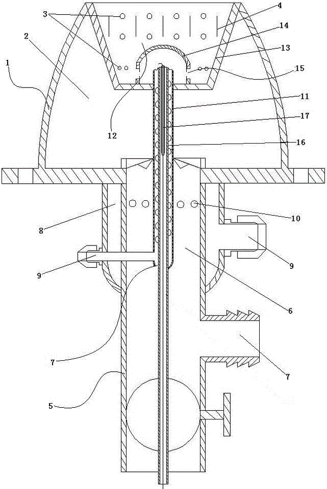 Energy-saving gas stove core with fire spit out of side wall