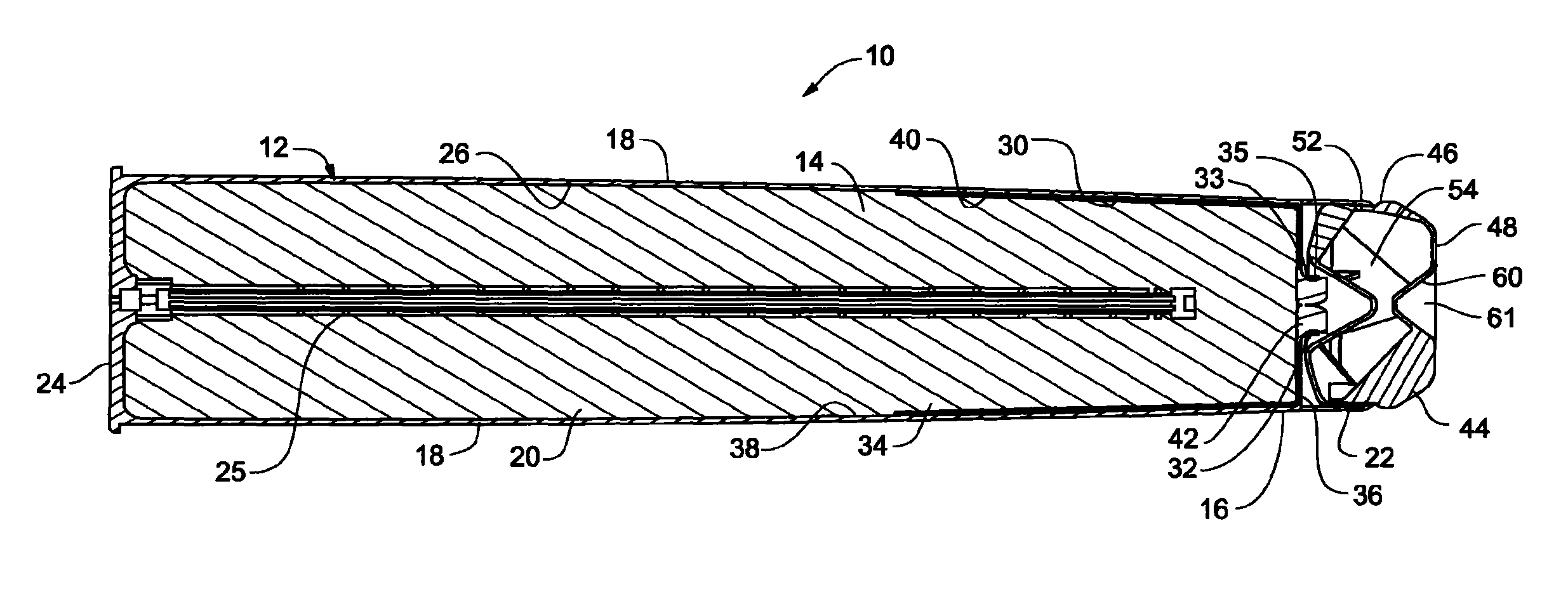 Cartridge assembly having an integrated retention system