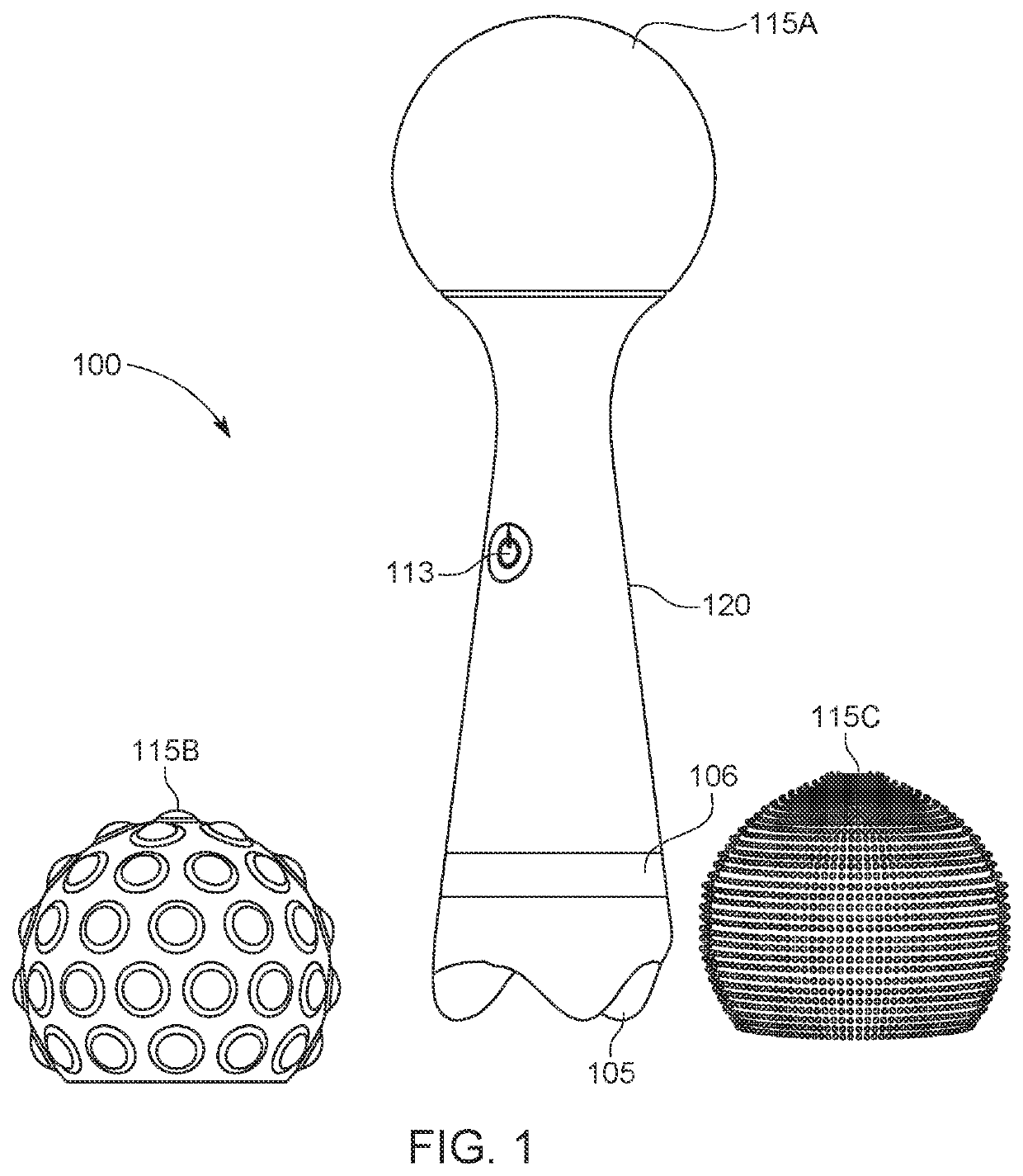 Handheld baby massage device