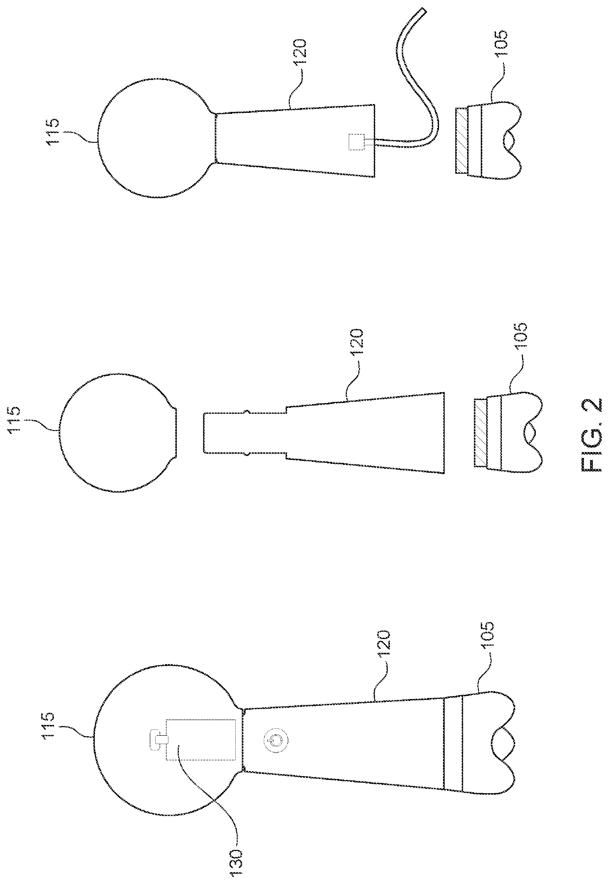 Handheld baby massage device