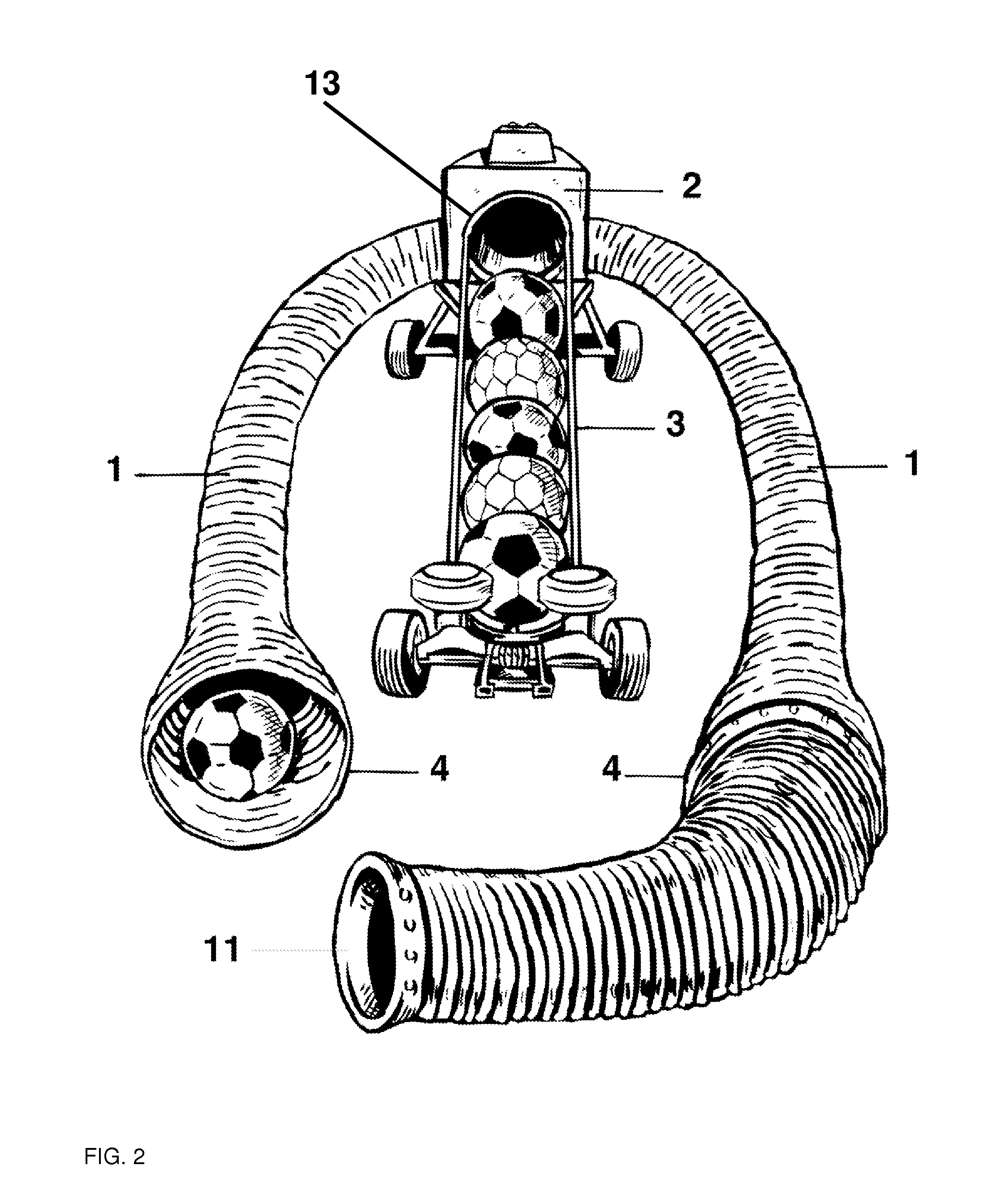 Sports equipment collection and return device and methods of use thereof