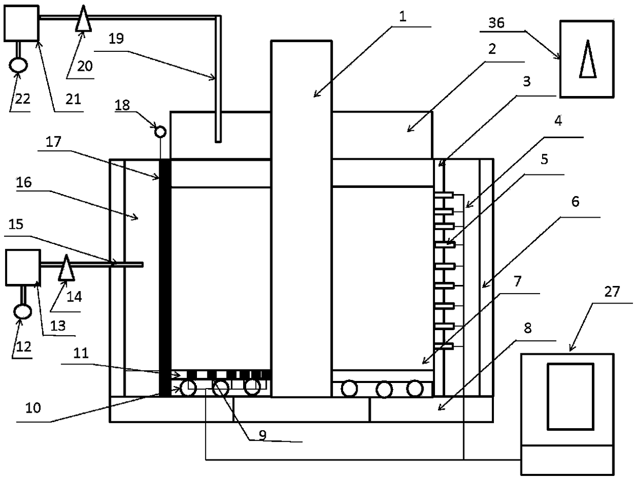 Experimental device and method for simulating solidification of cement sheath in frozen soil stratum