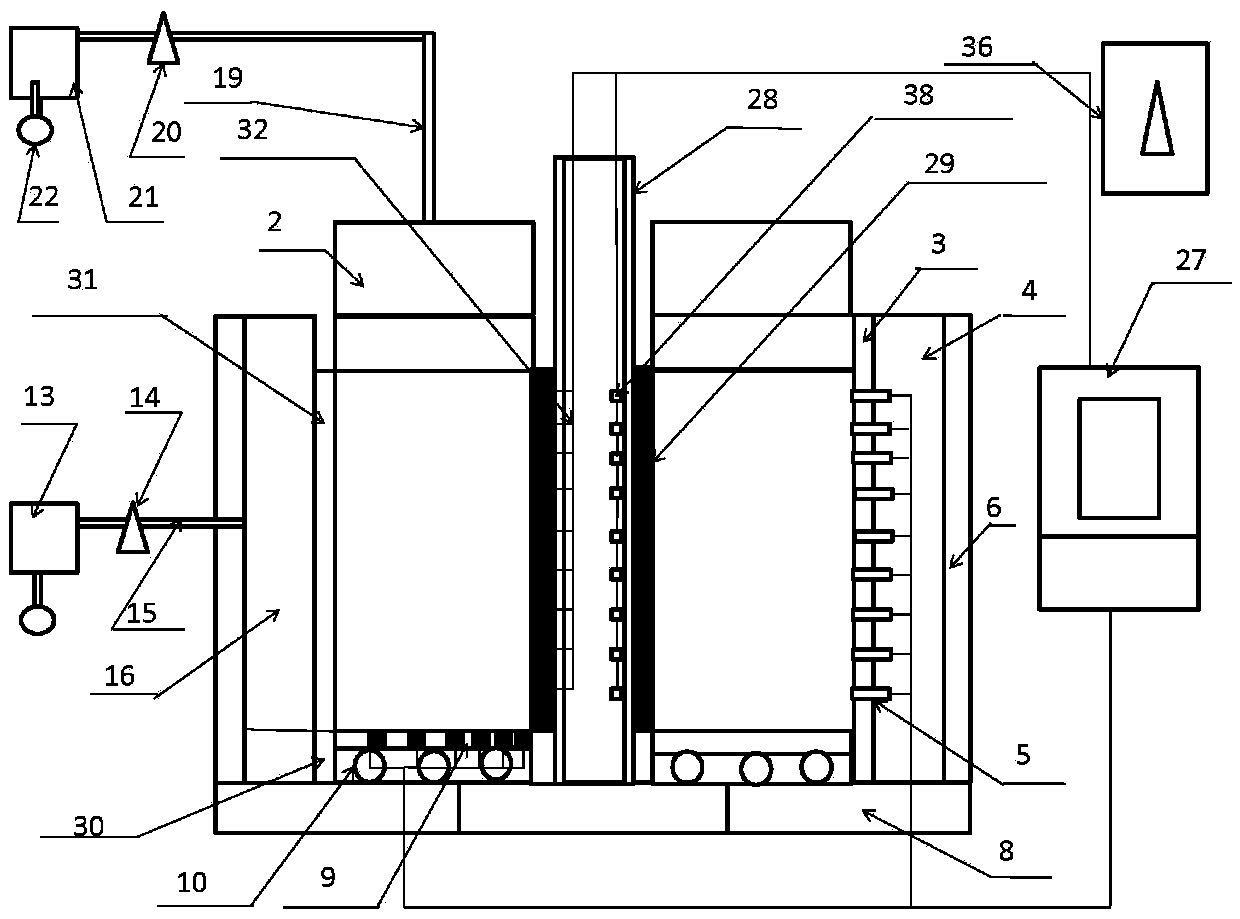 Experimental device and method for simulating solidification of cement sheath in frozen soil stratum