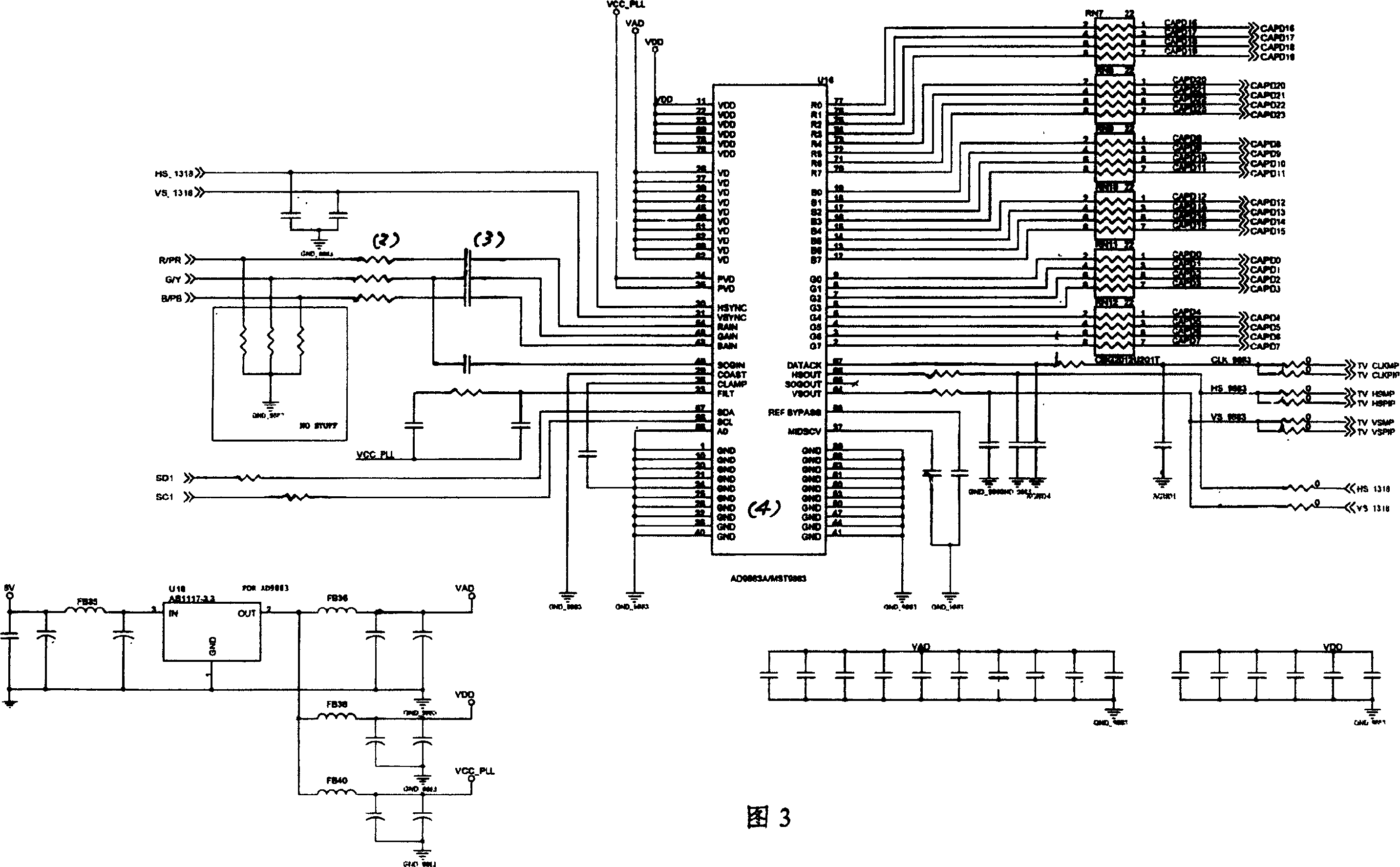 TV circuit realizing high resolution 1080P/60 format