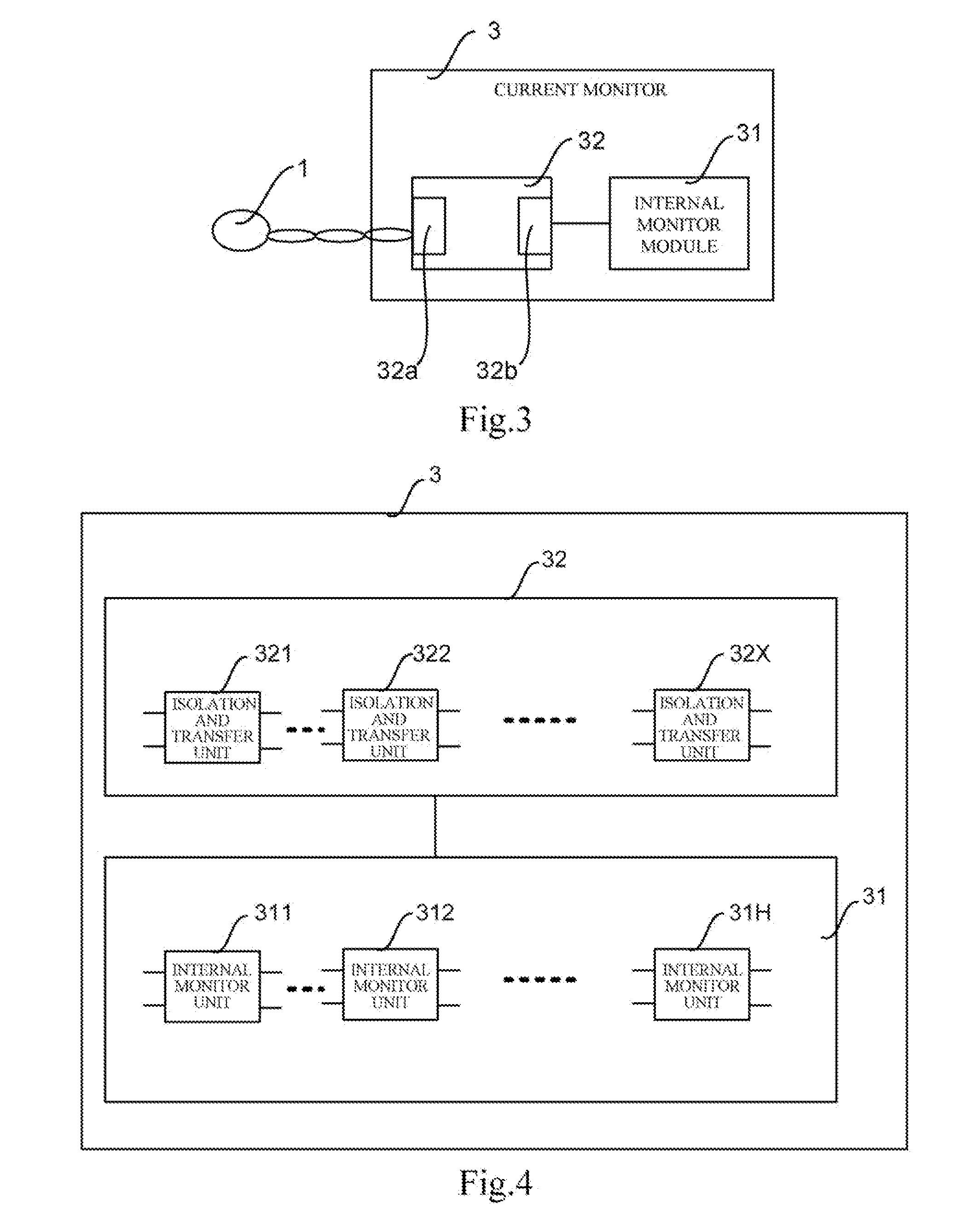 Current monitor and electric power quality compensation system