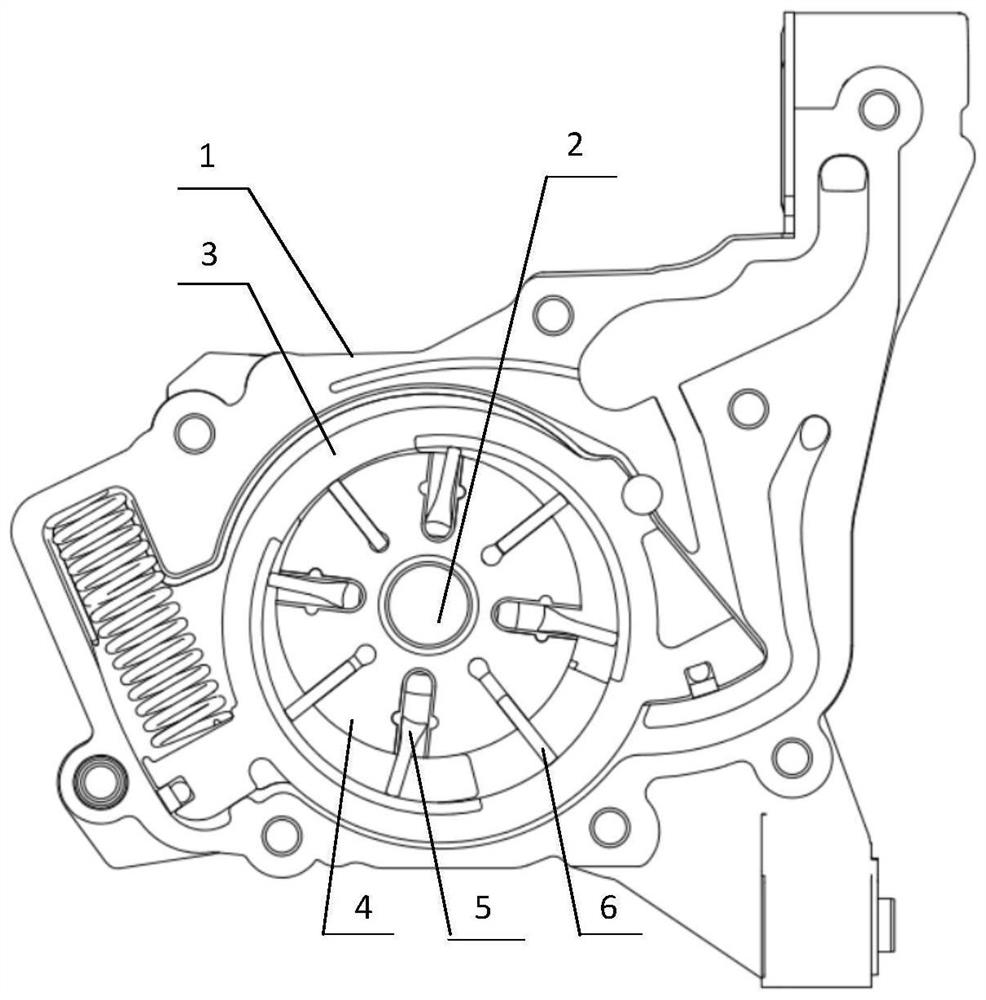 Single-action oil-trapping-free vane pump