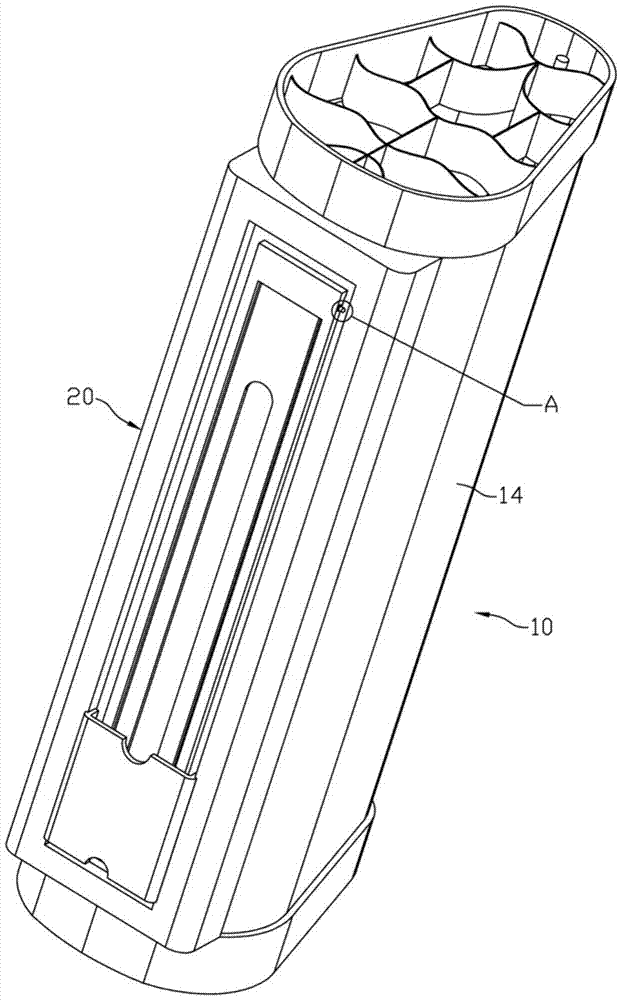 A golf bag provided with a slanting device