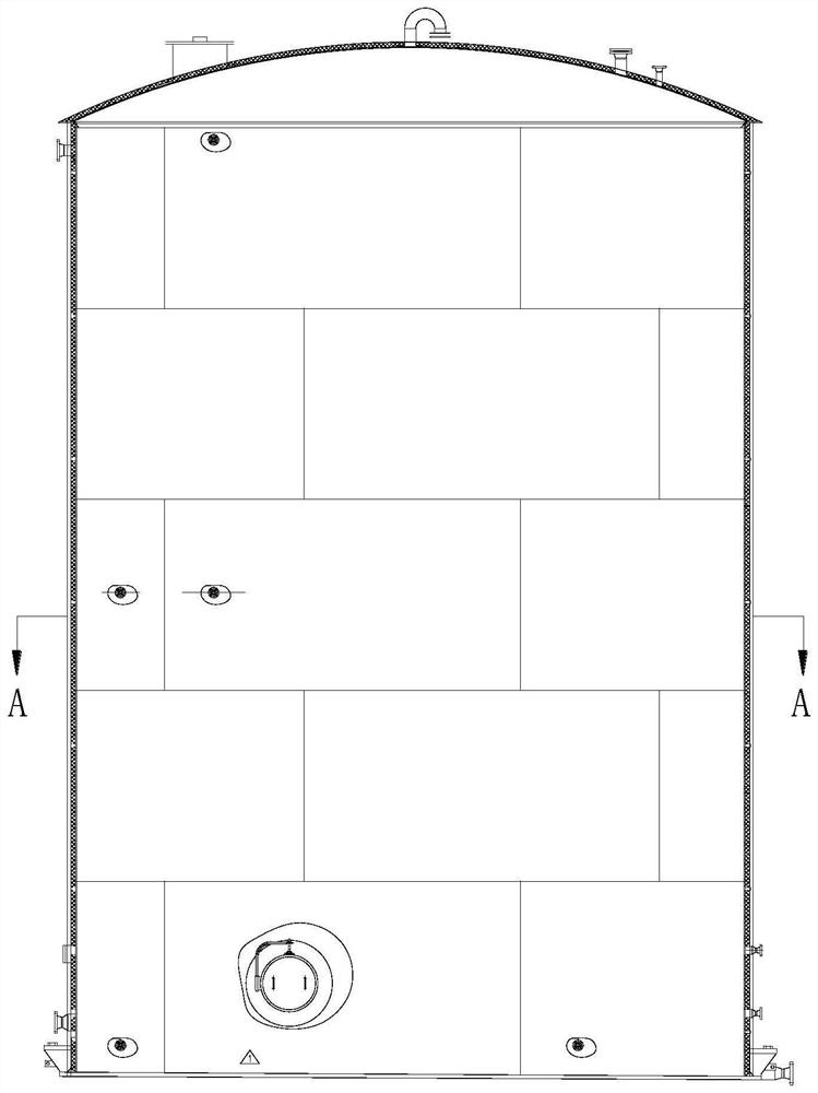 Large tank metal heat preservation structure