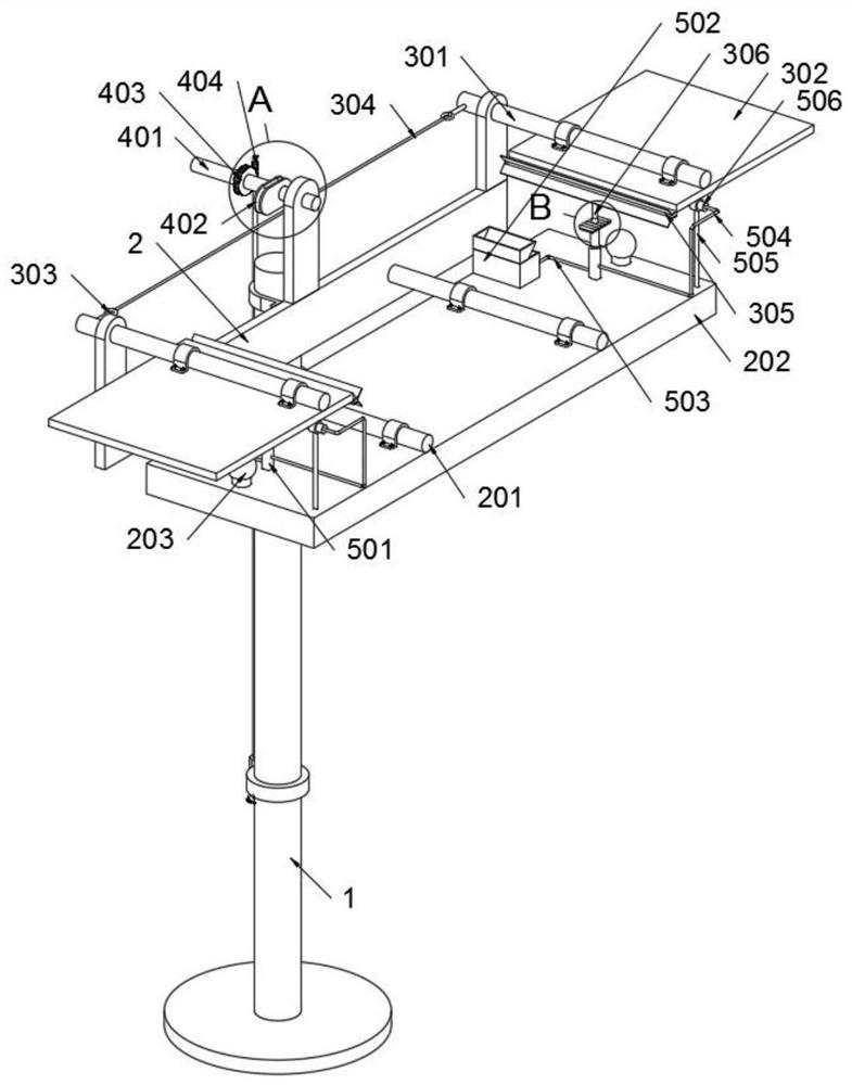 Extension type irradiation device used for dangerous road section of municipal one-way road