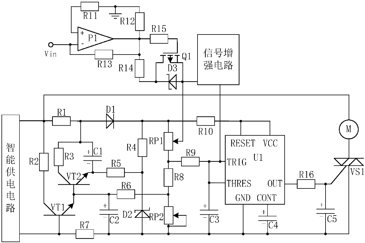 Signal enhanced intelligent pressurizing system of industry intelligent electricity and water supply pipeline