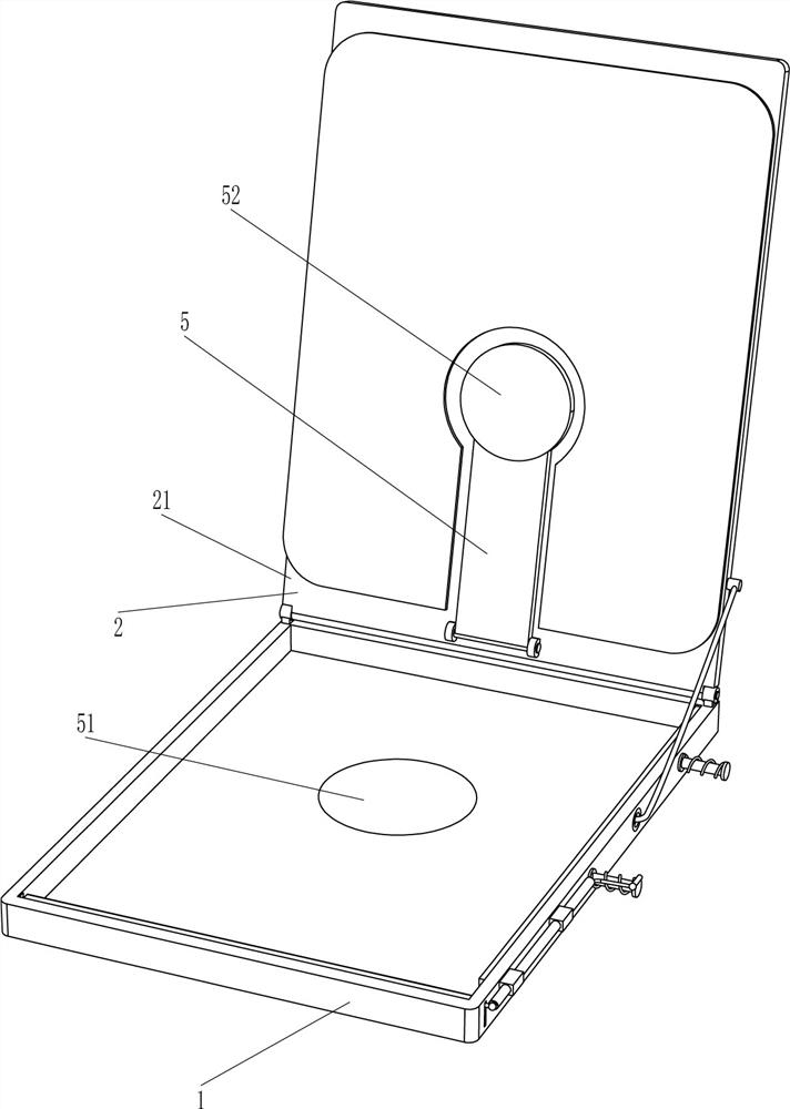 Film stacking placement box for orthopedics filming