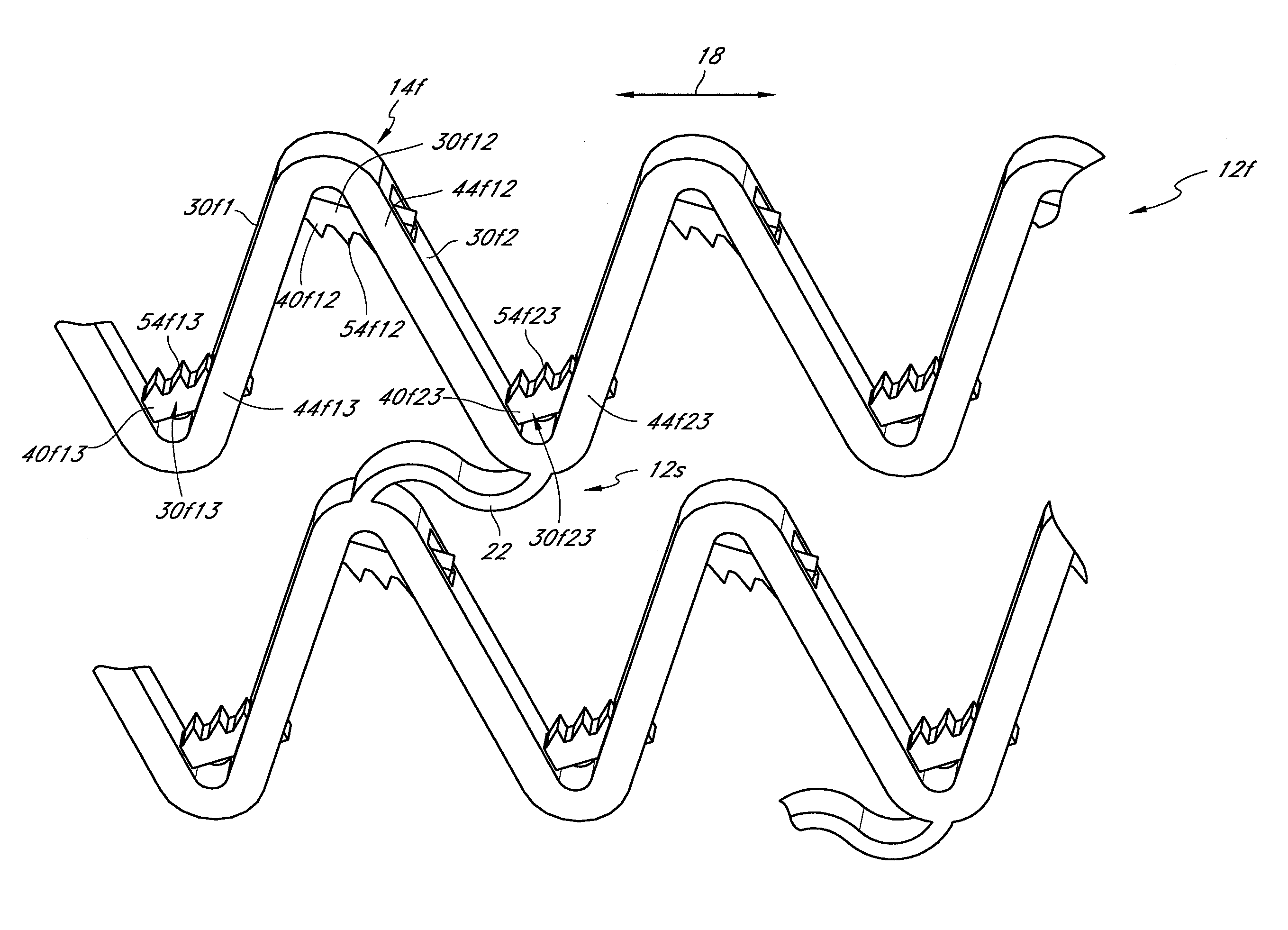 Circumferentially nested expandable device