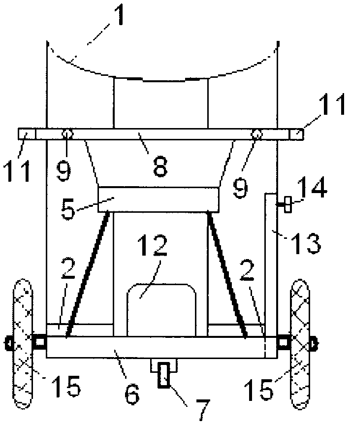 Device convenient for oxygen absorption, transfusion and abdomen support of transferred patient