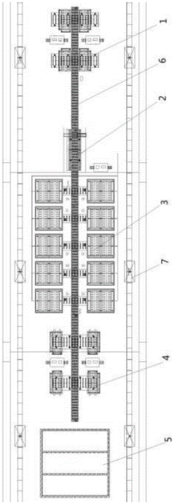 A continuous production line for manufacturing prestressed concrete track slabs for high-speed railways