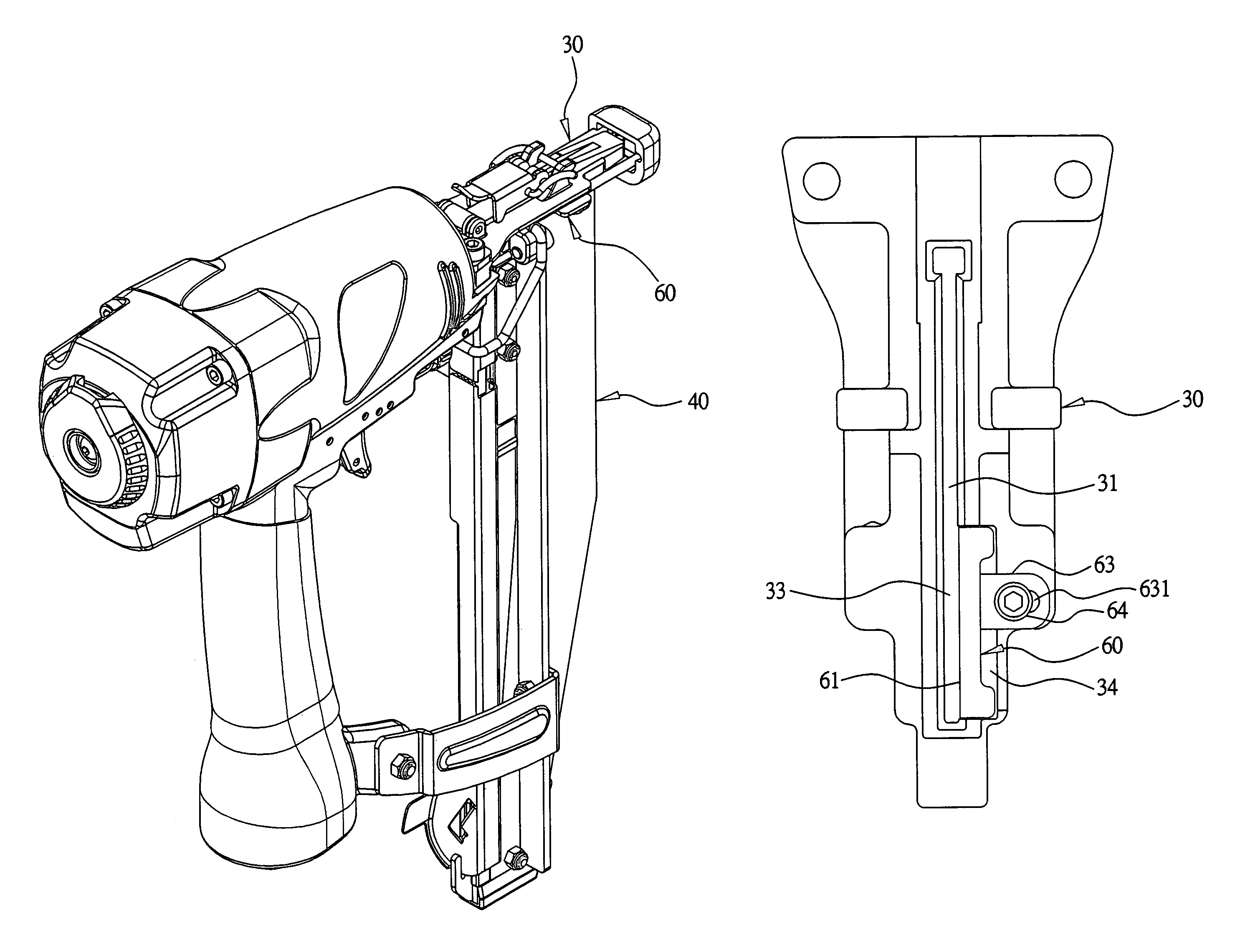 Device for preventing short nails of a nail gun from being deadlocked