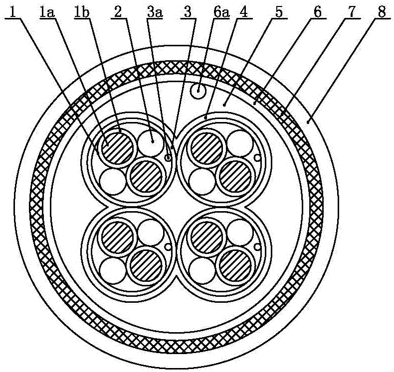 Flame-retardant and fire-resistant marine double-shielded instrument cable and manufacturing method thereof