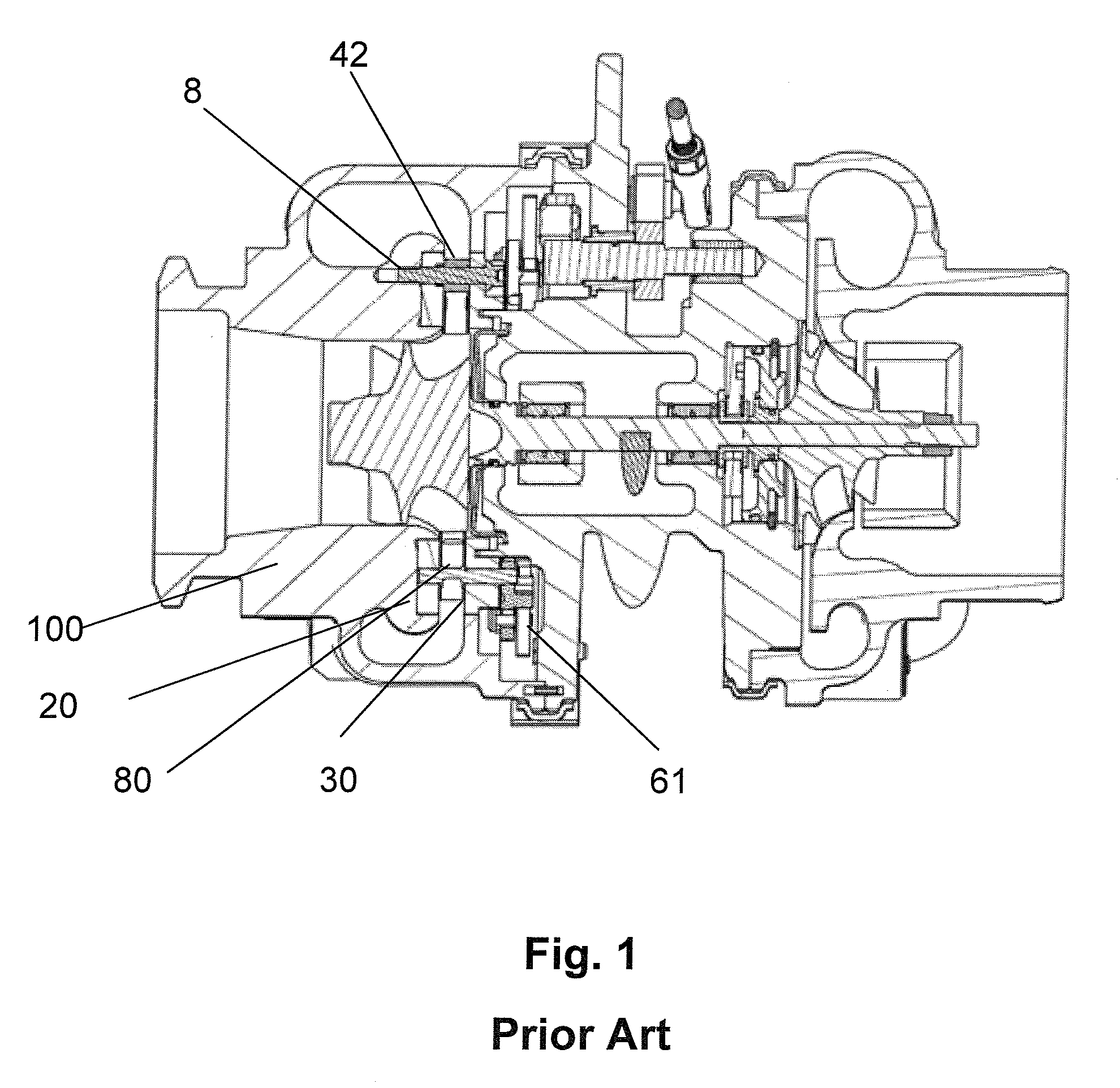 Variable geometry turbocharger, vane ring assembly with retaining member