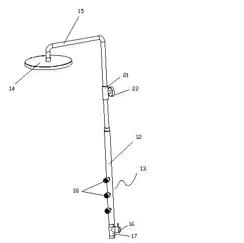 Shower with shower nozzle