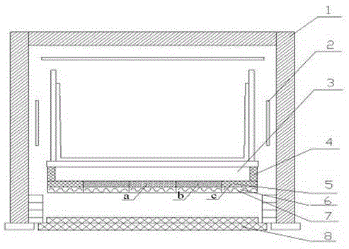 A thermal field for casting high-efficiency polycrystalline