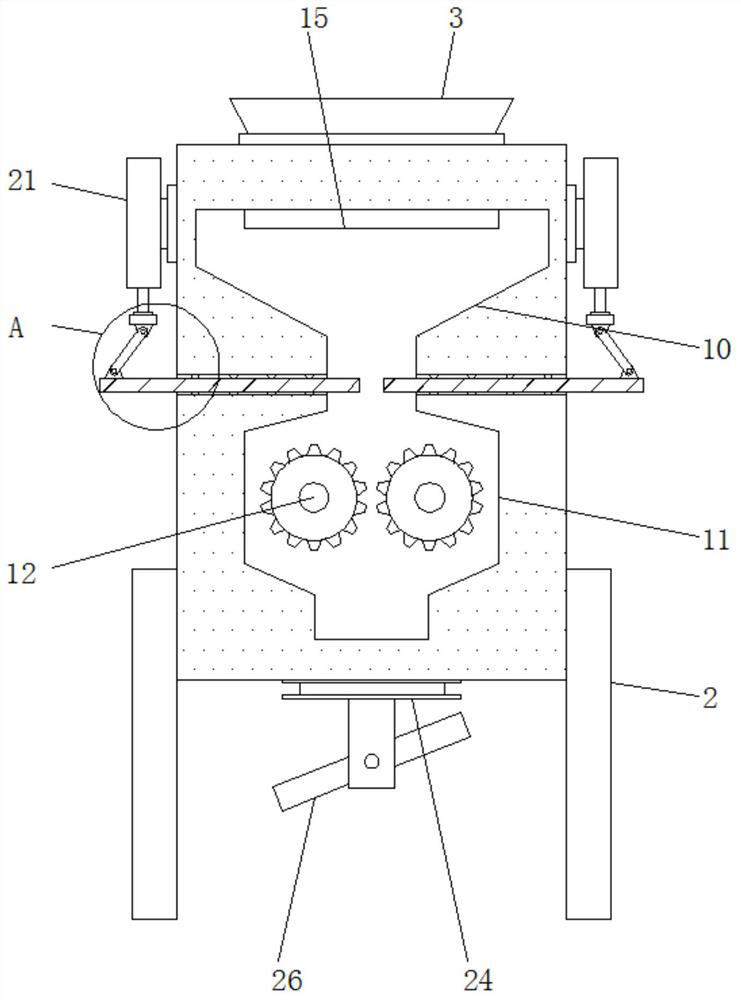 Anti-blocking decomposition device for recycling waste lithium batteries