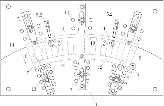 Quick clamping and alignment method and fixture for milling arc segments of stationary blade grid