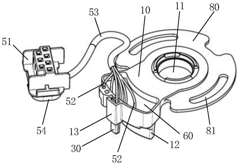 Integrated motor temperature and angle sensor