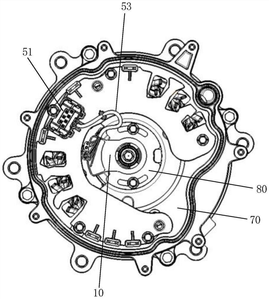 Integrated motor temperature and angle sensor