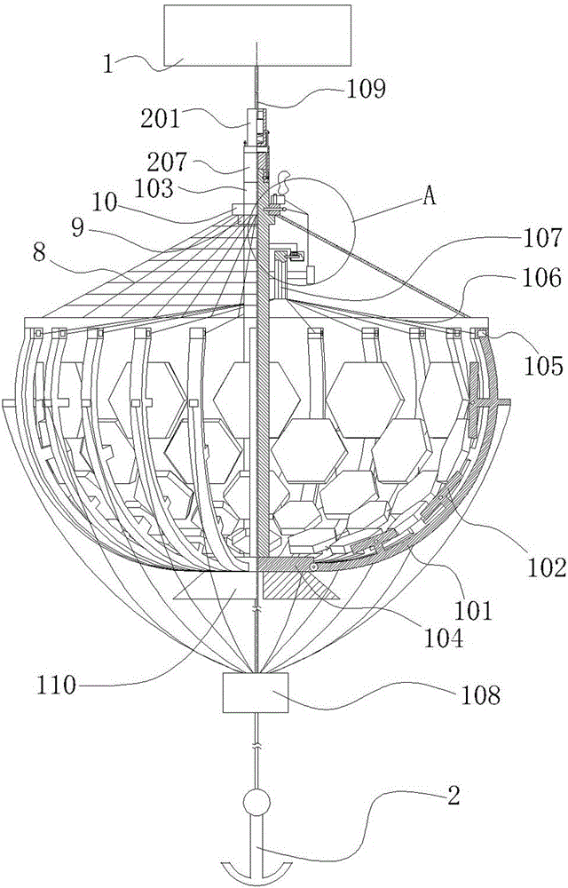 A seaweed multiplication device with the function of protecting seedlings