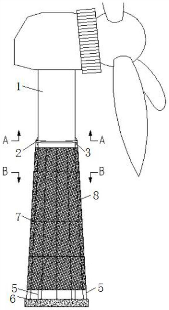 Auxiliary structure of wind generating set tower