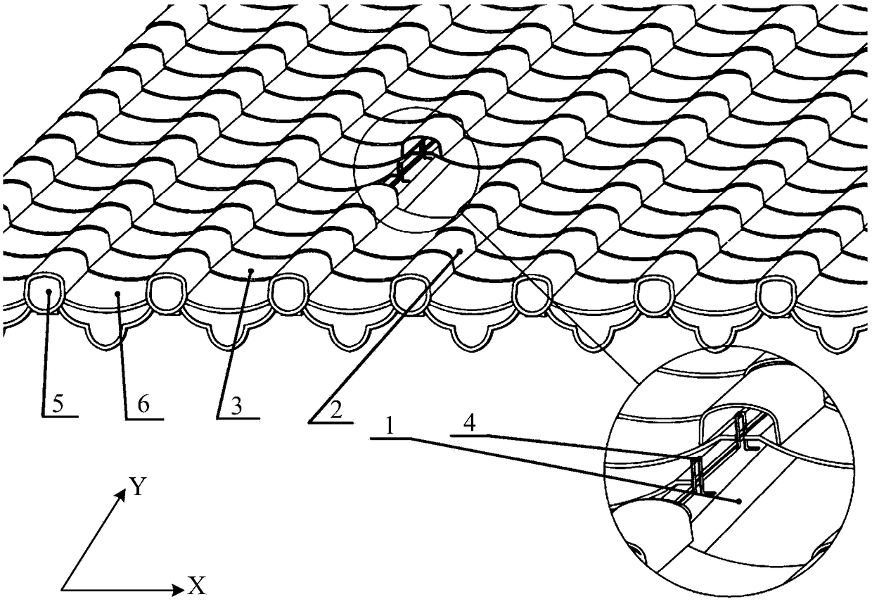 Plate tile and solar roofing structure