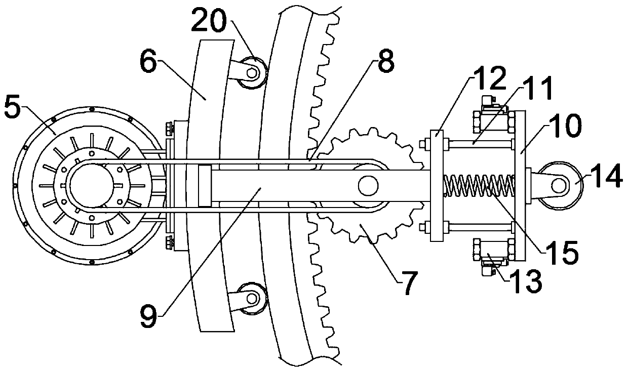 Pipeline circumferential ultrasonic flaw detection device