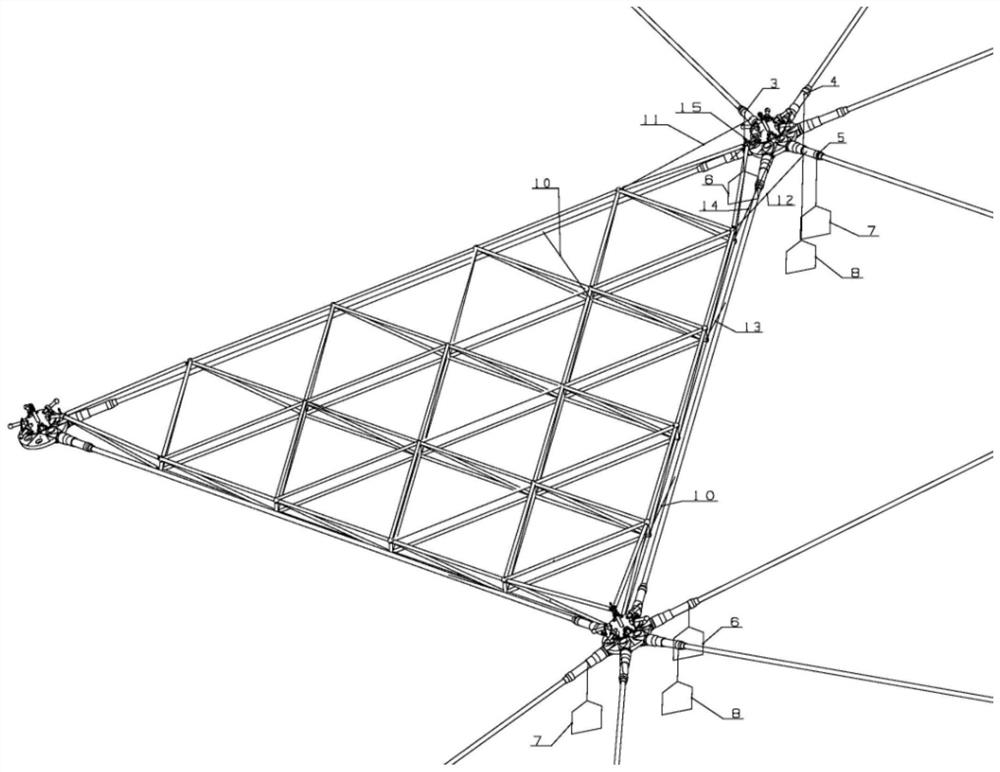 A fast reflective surface unit self-adaptive connection mechanism replacement method
