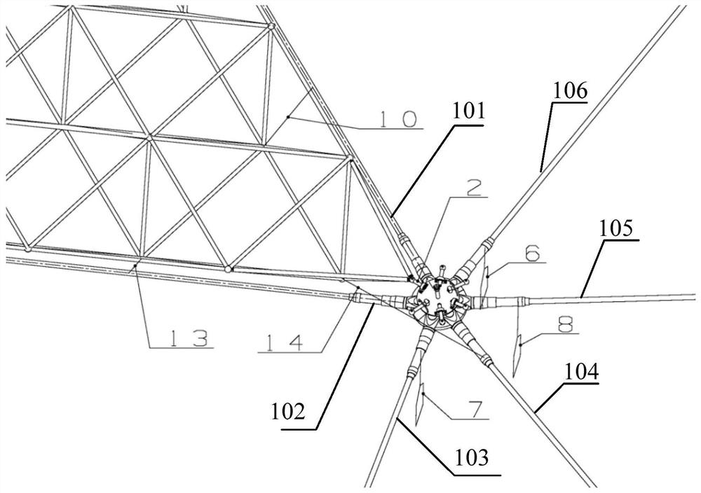 A fast reflective surface unit self-adaptive connection mechanism replacement method