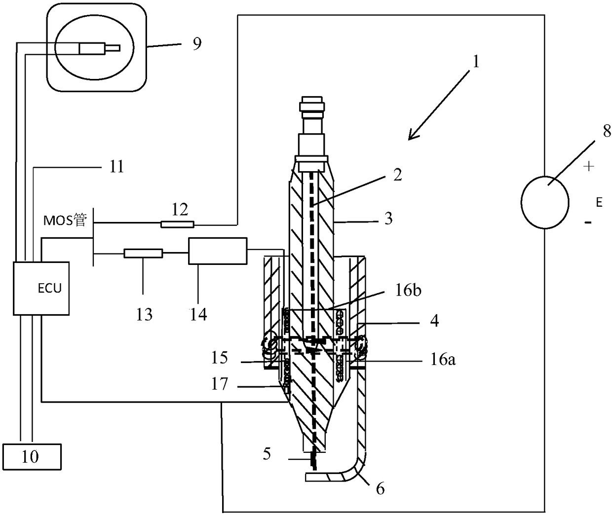 Gasoline engine spark plug, ignition method thereof and detection method