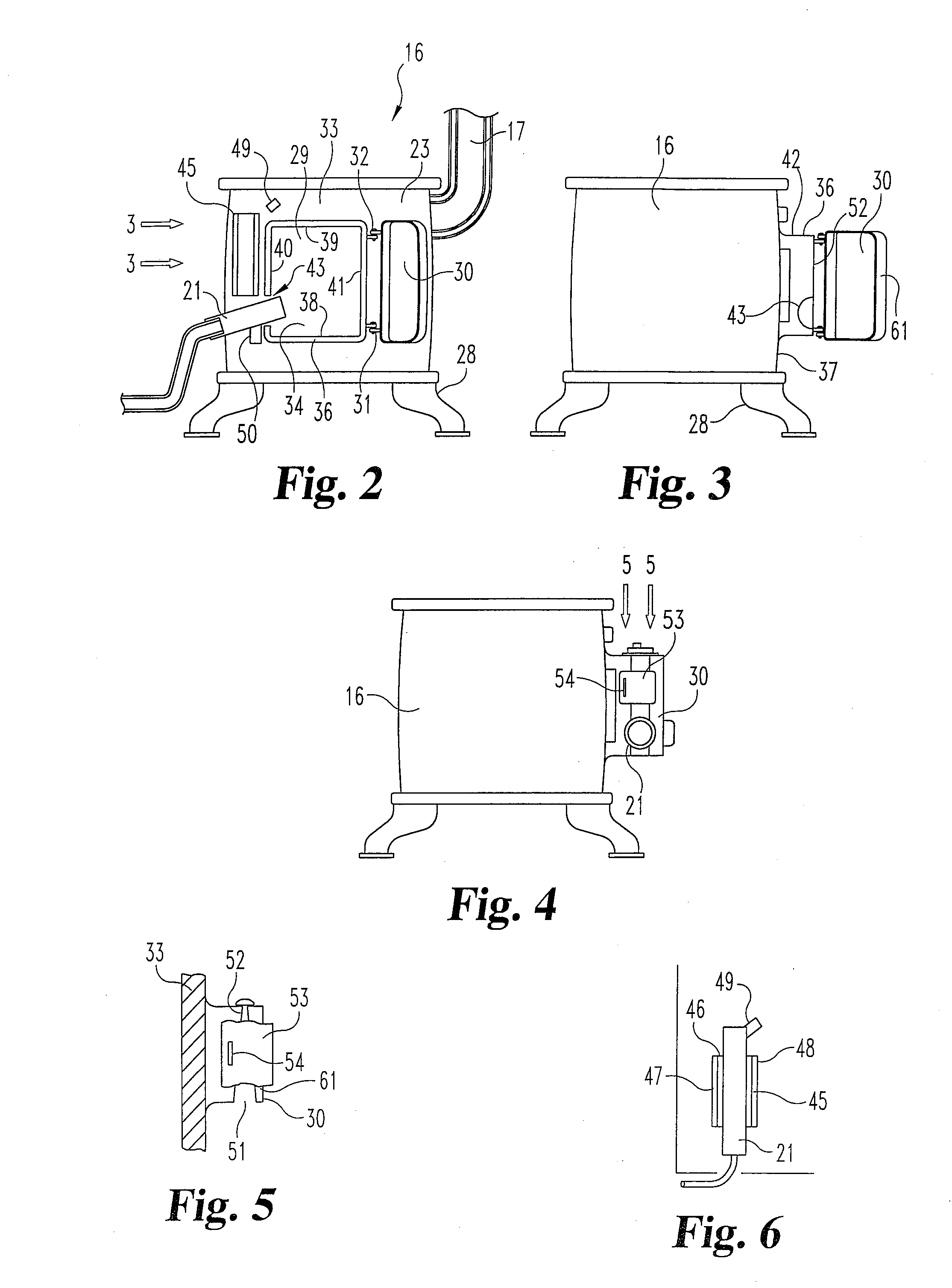 Wood stove radon reduction system